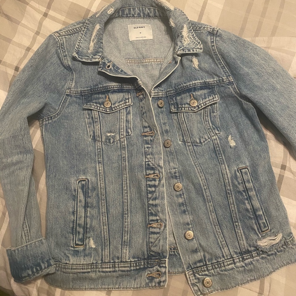 Distressed Old Navy Jean Jacket